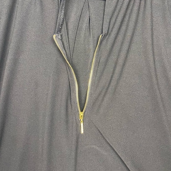 89th and Madison black and gold long sleeve three quarter blouse size XL - Picture 5 of 15